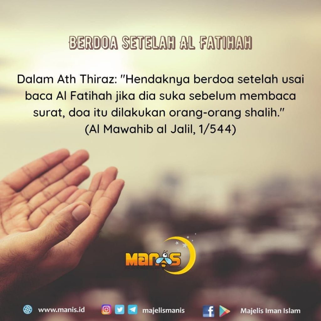 berdoa setelah membaca alfatihah
