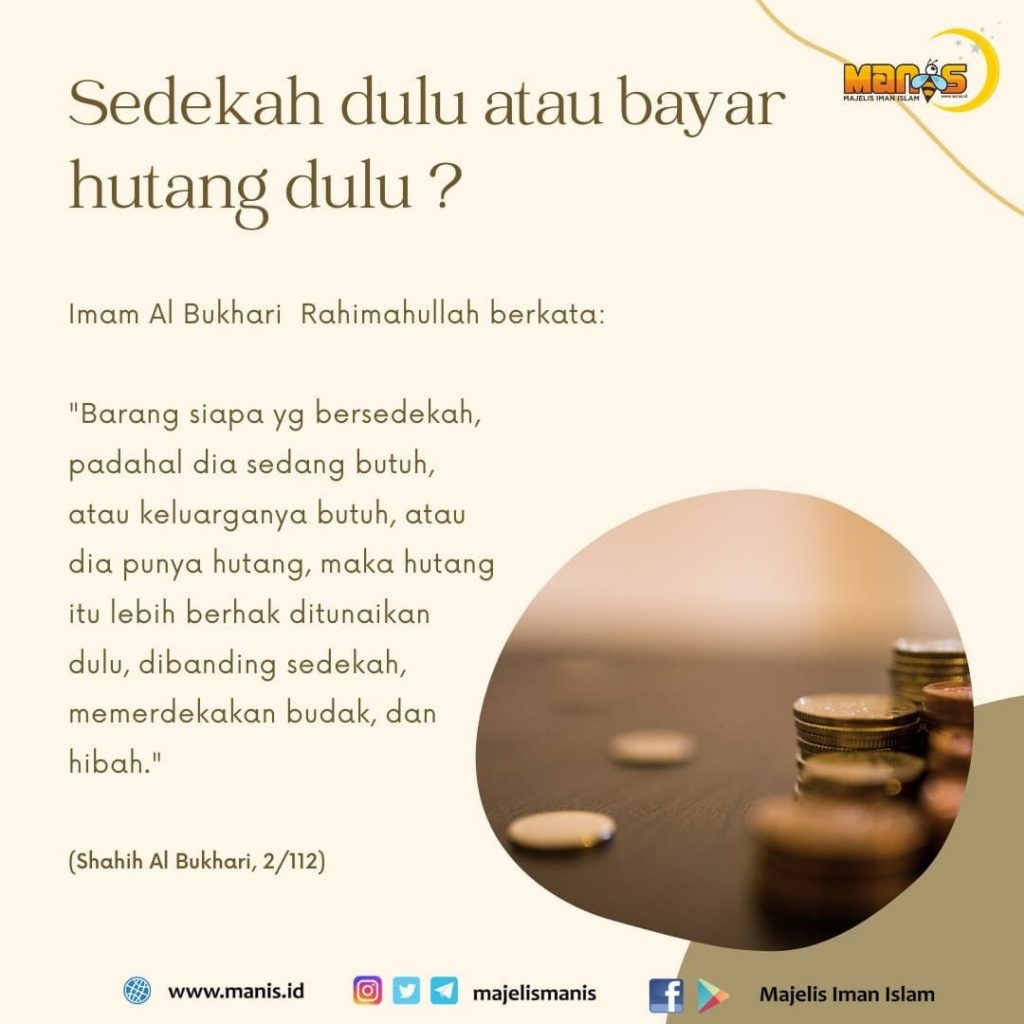 Sedekah Dulu Atau Bayar Utang Dulu