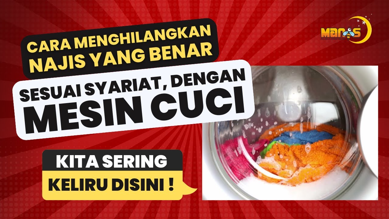 Menghilangkan Najis dengan Mesin Cuci
